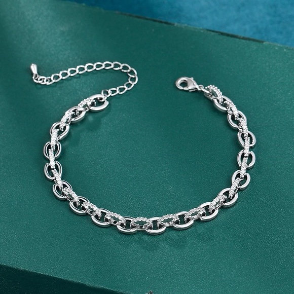 Jewelry Nib Rolo Diamond 18kt Gold Link Tennis Bracelet Poshmark
